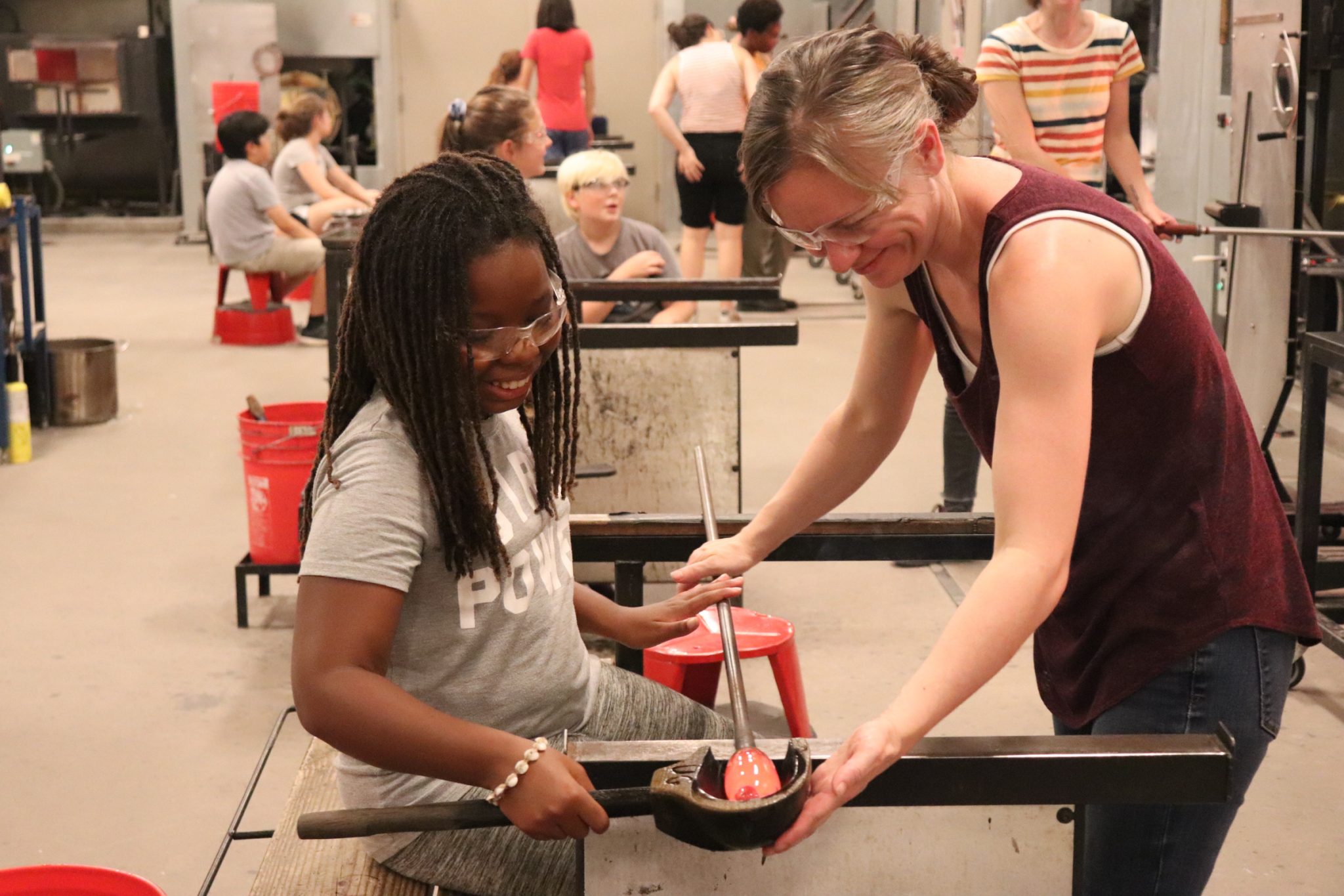 UrbanGlass NYC Glass making with kid